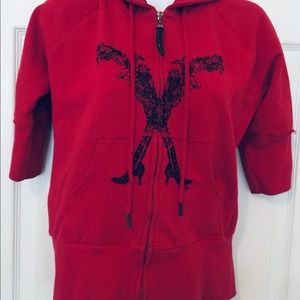 Vintage Red by Marc Ecko /Short Sleeve Hoodie